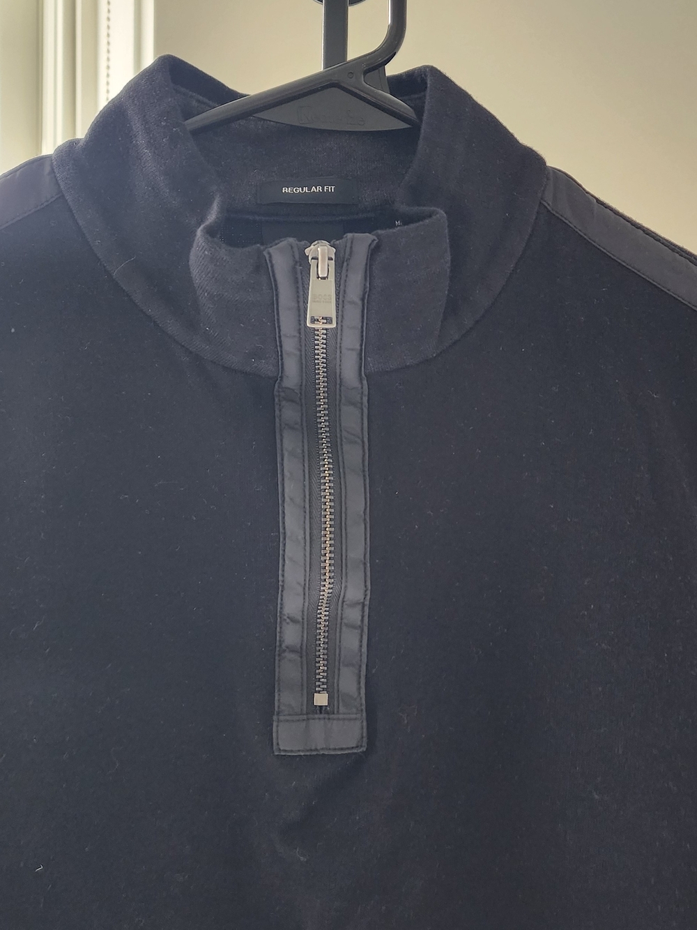 Hugo Boss Black Quarter-Zip Mock Collar Men's Sweater Size M - Picture 5 of 12